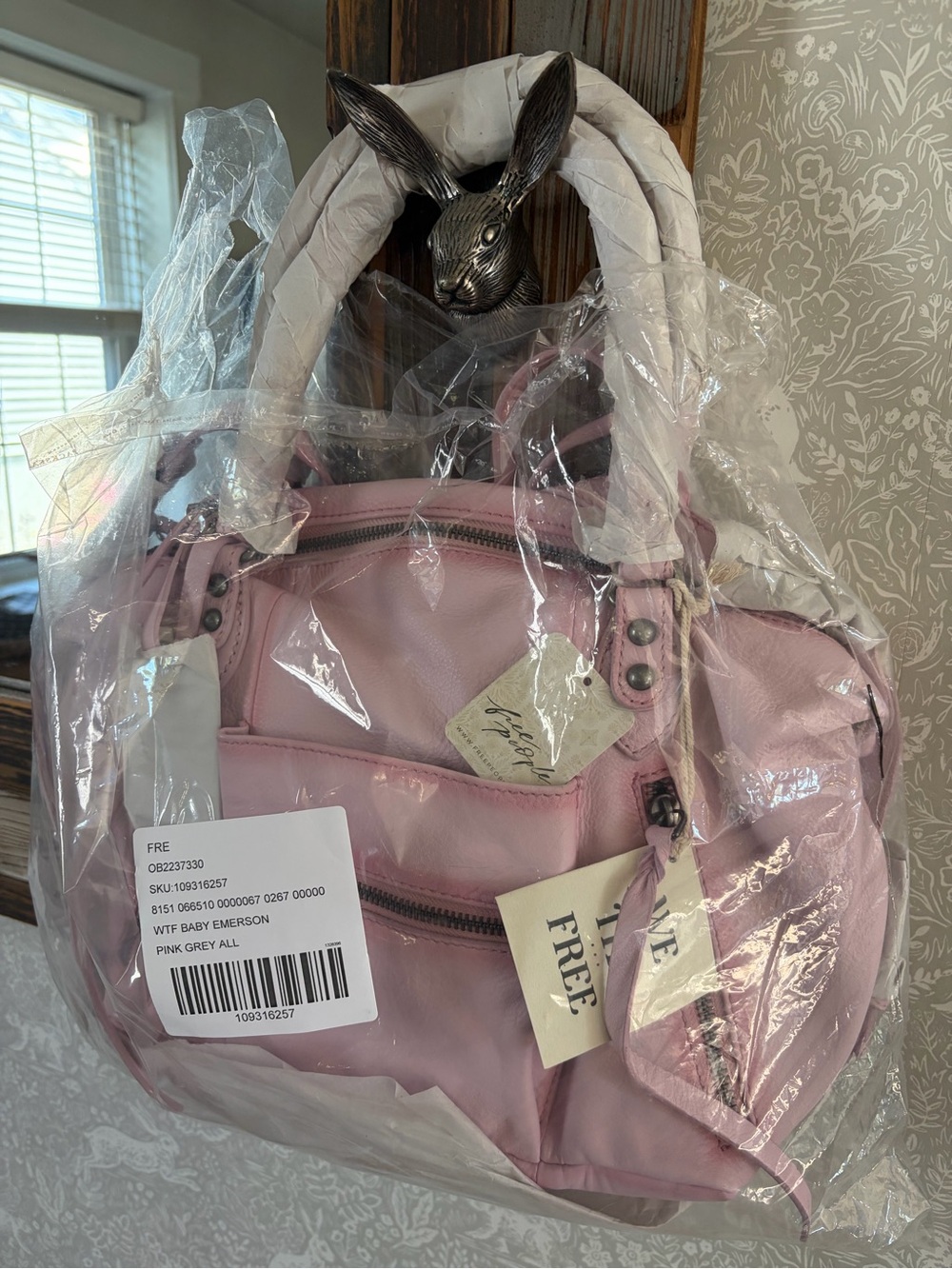 Free People We the Free Baby Emerson Tote Bag NWT - Peony - Picture 2 of 6